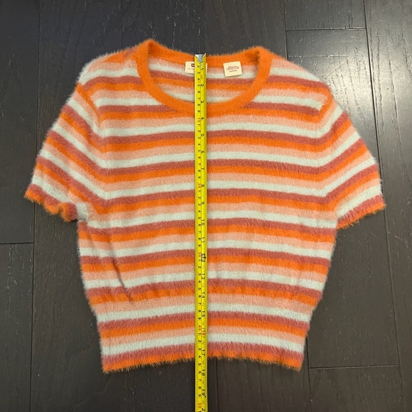 Levi's Levis Women's Peach Fuzz Short-Sleeved T-Shirt striped cropped x-small - Picture 8 of 9